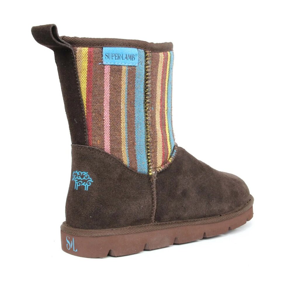 NIB SUPER LAMB 7.5" ARGALI'S FLEECE LINED SUEDE BOOTS FREE SHIPPING! - Picture 2 of 2